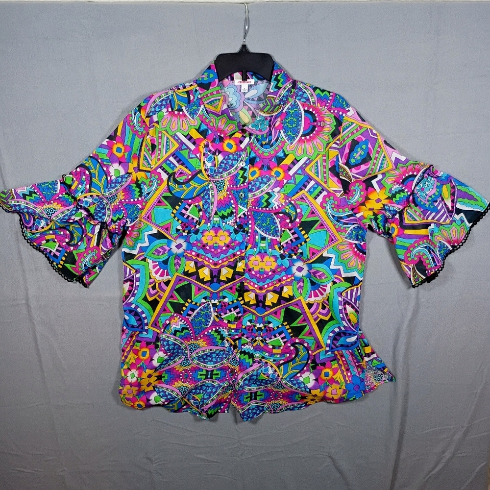 Johnny Was Demarne Ruffled Tunic